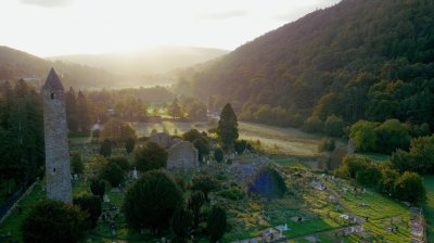 The Monastic City of Glendalough   Aerial view of Monastic City at Glendalough