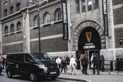 GS & TPPT black mini bus outside guinness storehouse
